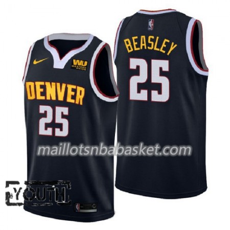 Maillot Enfant Denver Nuggets Malik Beasley 25 2018-2019 Nike Navy Swingman